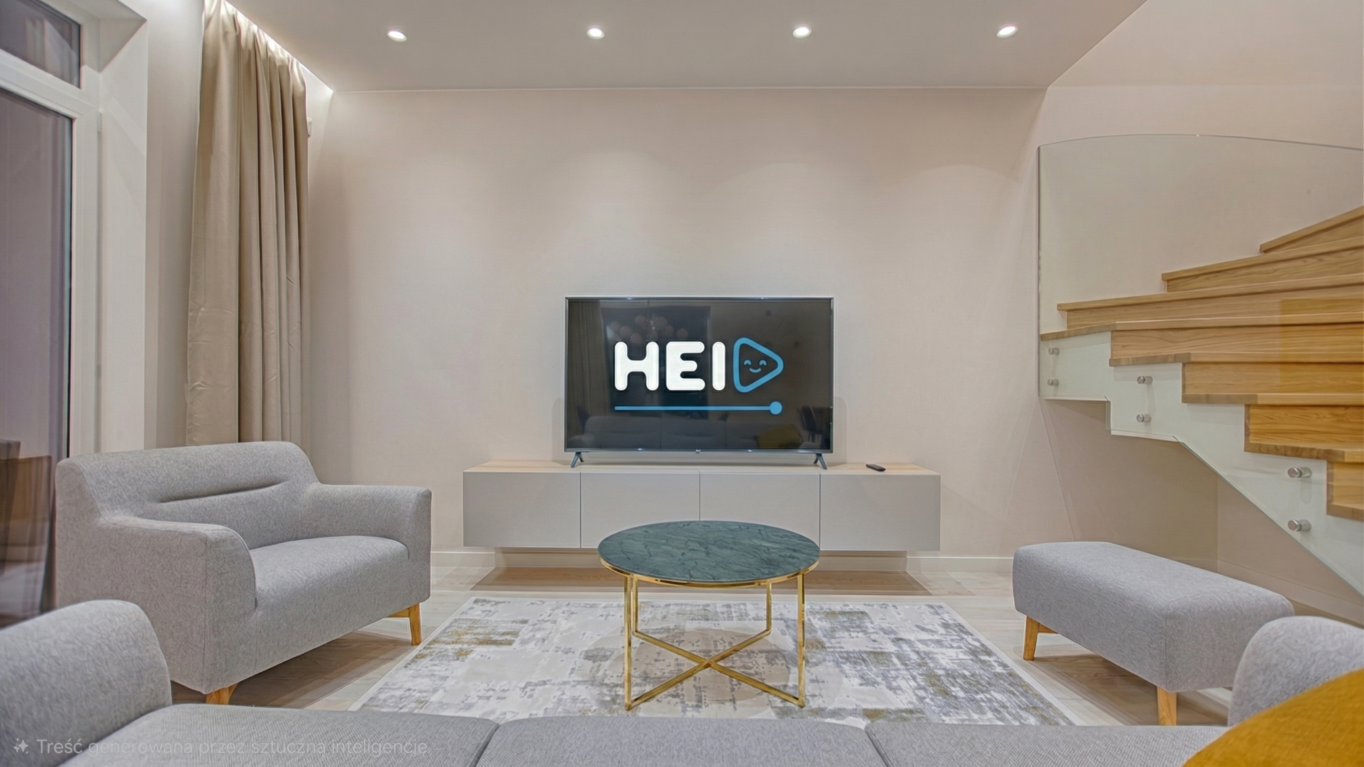 Modern living room with Smart TV